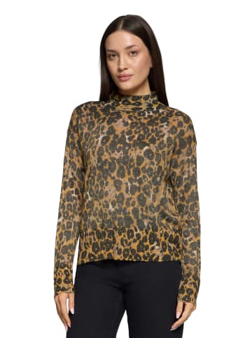 Betty Barclay Feinstrickpullover mit Lurexfaden in Taupe/Yellow