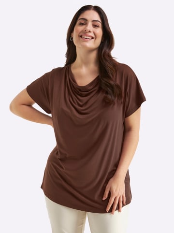 sheego Kurzarm-Shirt in schoko
