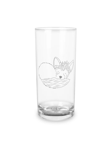 Mr. & Mrs. Panda Wasserglas Wüstenfuchs Blumen ohne Spruch in Transparent