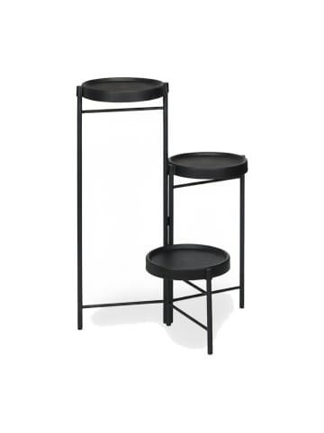 relaxdays Blumenregal in Schwarz - (B)44 x (H)65 x (T)44 cm