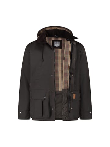 MGO leisure wear Brandon Waxjacket in Braun