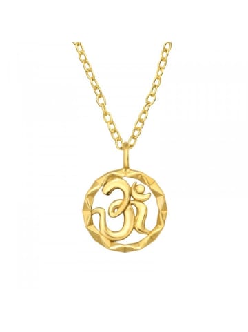 Alexander York Kette mit Anhänger Om YOGA SYMBOL in Gold aus 925 Sterling Silber, 2-tlg.