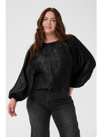 KAFFE curve Bluse langarm KCrizza Regular fit in Black Deep