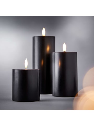 Butlers Butlers LED-Kerzen NORDIC LIGHT 3er-Set in Schwarz