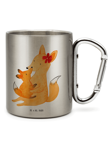 Mr. & Mrs. Panda Teetasse Fuchs Mama ohne Spruch in Silber