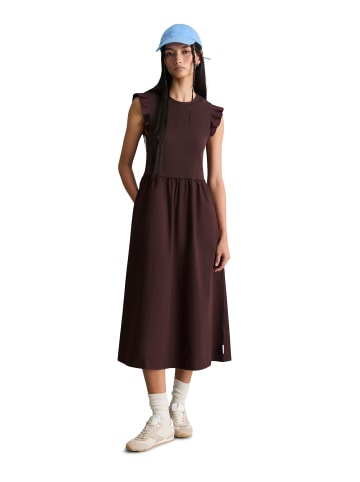 Marc O'Polo DENIM Volant-Jerseykleid flared in Burnt Aubergine