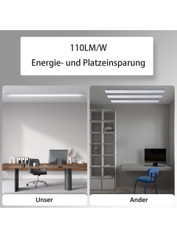 ZMH LED Deckenleuchte in weiß 4000K neutralweiß IP65 36 W Flurlampe L 120cm