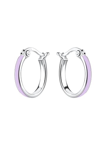 Alexander York CREOLEN lila in 925 Sterling Silber, 2-tlg. in silber