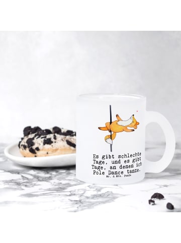 Mr. & Mrs. Panda Glas Fuchs PoledanZeichen mit Spruch in Transparent