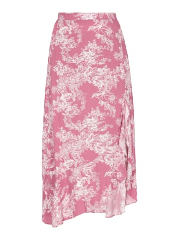 Usha Women Skirt in pink white