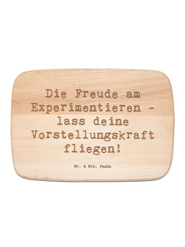 Mr. & Mrs. Panda Schneidebrett Spruch Die Freude am Experimentie... in Transparent