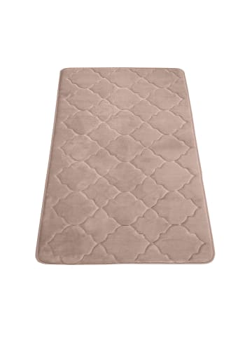 KADIMA DESIGN Waschbarer Teppich Badezimmer waschmaschinenwaschbar Struktur Flur in Beige