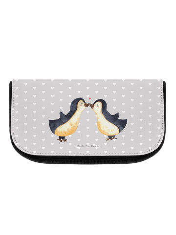 Mr. & Mrs. Panda Kosmetiktasche Pinguin Liebe ohne Spruch in Grau Pastell