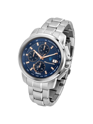 Maserati Chronograph-Armbanduhr Maserati Successo Solar in silber groß (ca. 44mm)