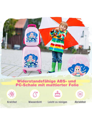 COSTWAY 2 tlg. Trolley mit Rucksack in Bunt
