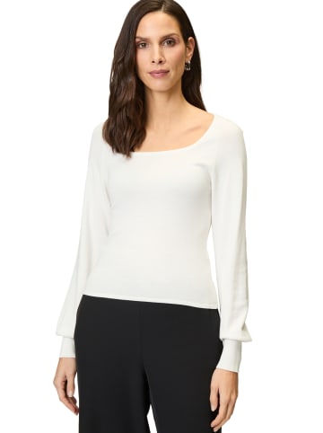 Zero  Strickpullover mit eckigem Ausschnitt in Offwhite