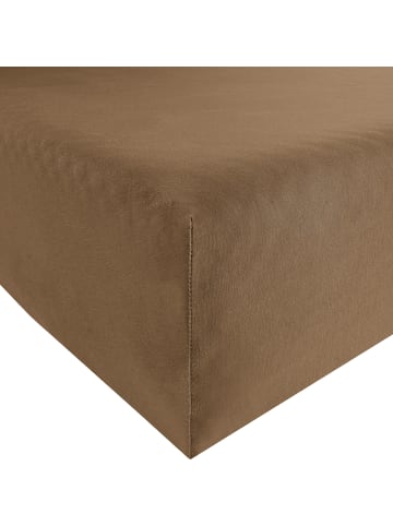 Erwin Müller Single-Jersey Bio Spannbettlaken Bayreuth in braun