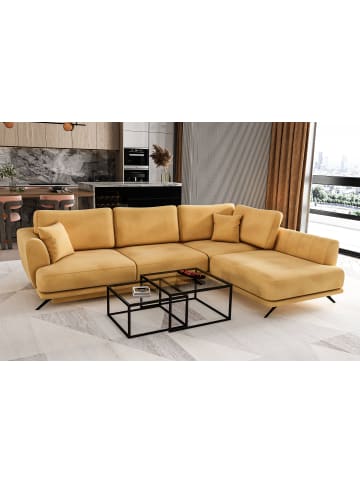 MF Design Lardo Recamiere Rechts in Senfgelb -  (L) 191 x (B) 276 x (H) 90 cm