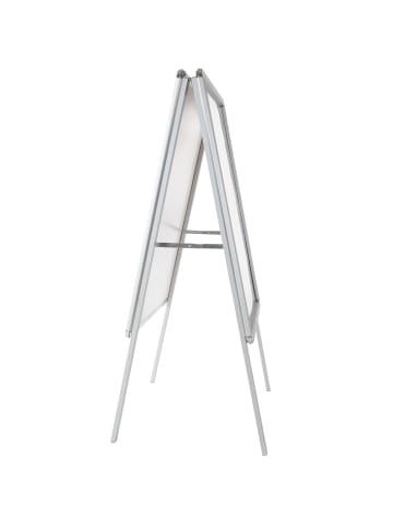tectake Aluminium Plakatständer  inklusive 2 Schutzfolien, grau