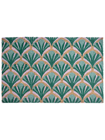 Beliani Fußmatte TATALIK in Grün/Beige - (W) 40 x (L) 60 cm