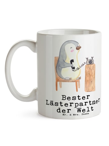 Mr. & Mrs. Panda Kaffeebecher Pinguin Bester Lästerpartner der W... in Weiß