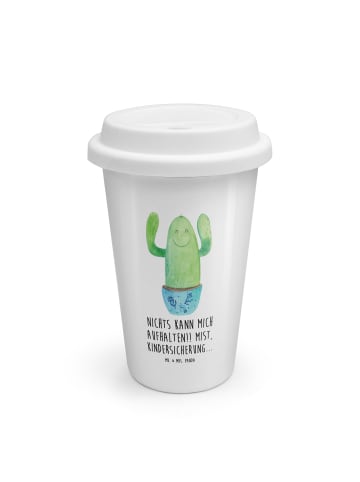 Mr. & Mrs. Panda To Go Becher Kaktus Happy mit Spruch in Weiß