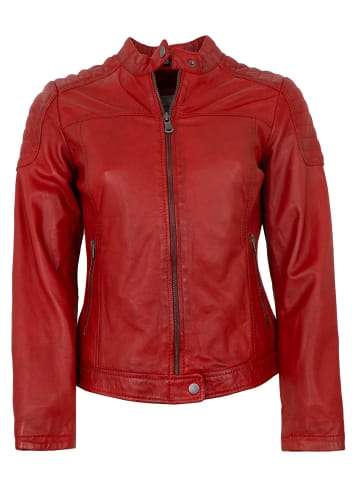 7eleven Lederjacke Lammnappa in Rot