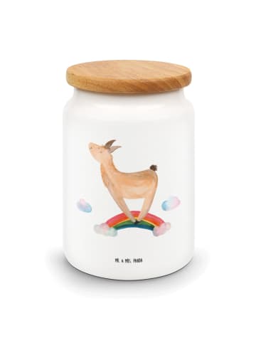 Mr. & Mrs. Panda Frischhaltedosen Lama Regenbogen ohne Spruch in Weiß