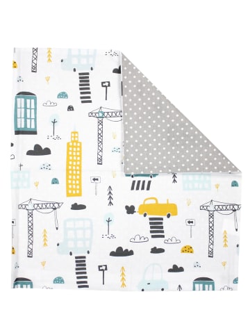 TupTam Kinder Kissenbezug Dekorativ Gemustert in blau/gelb