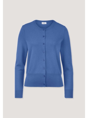 Hessnatur Hessnatur Strick Jacke Regular BETTER RECYCLING aus reinem Cashmere in kornblume