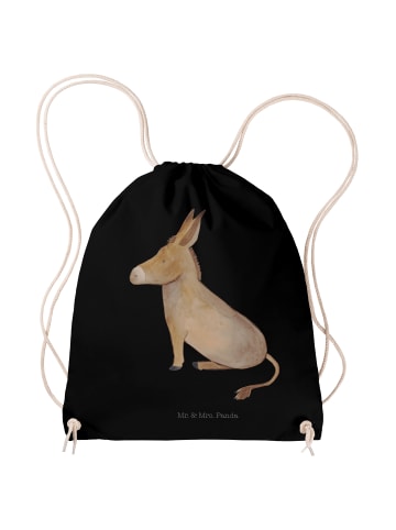 Mr. & Mrs. Panda Beutel Rucksack Esel ohne Spruch in Schwarz