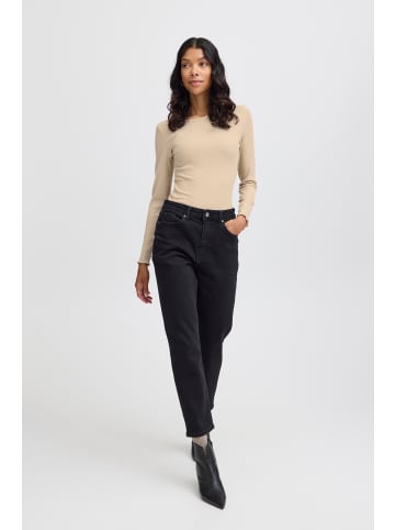 b. young Langarm-Shirt BYPAPILONE Slim fit in Humus