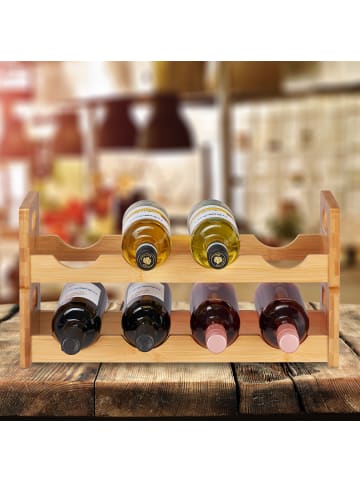 5 x Weinregal "8 Flaschen" in Natur
