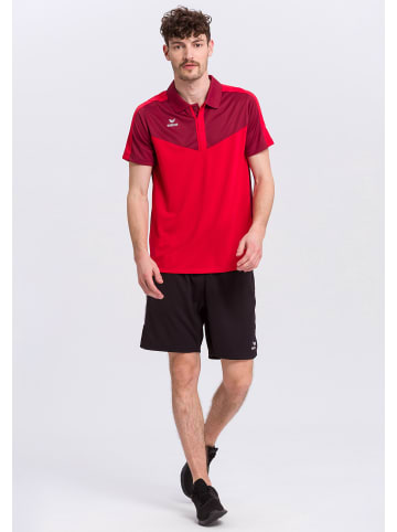 erima Squad Poloshirt in bordeaux/rot