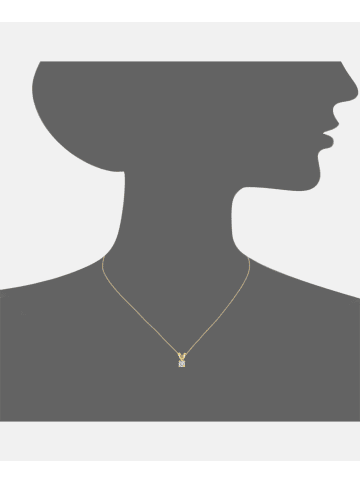 Diamant L'éternel Halskette mit Anhänger aus 375 Gelbgold mit 0.10 Karat Diamant