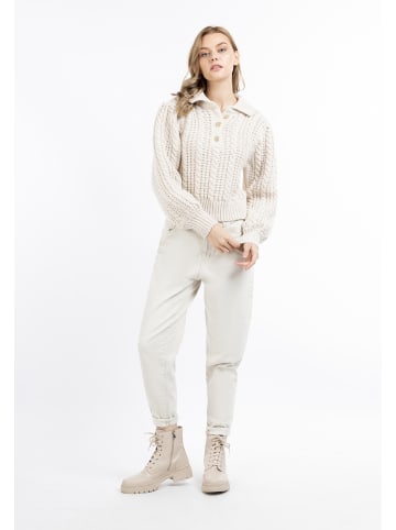 DreiMaster Vintage Damen Strick Pullover in WOLLWEISS