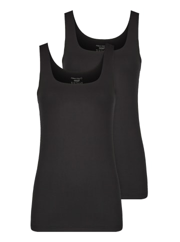 Nina von C. 2er Pack Damen Achseltop in schwarz
