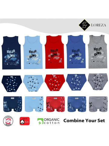 LOREZA 10er Set Slips- Dino- Bunt