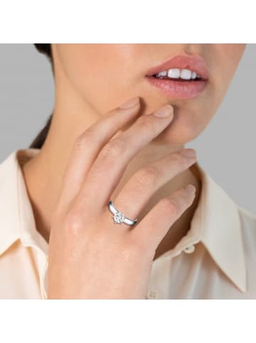 Trilani Ring Sterling Silber verziert mit Kristallen von Swarovski® weiß in silber