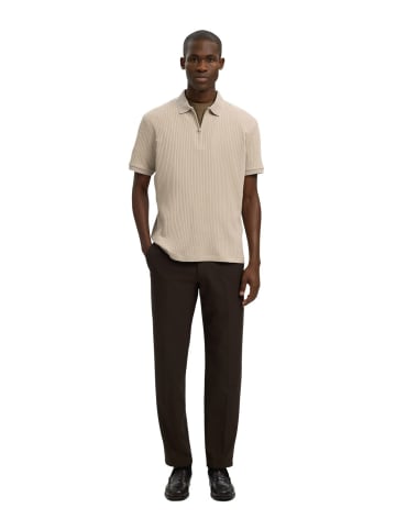 SELECTED HOMME Poloshirt SLMFAVE STRUCTURE SS POLO in Grau