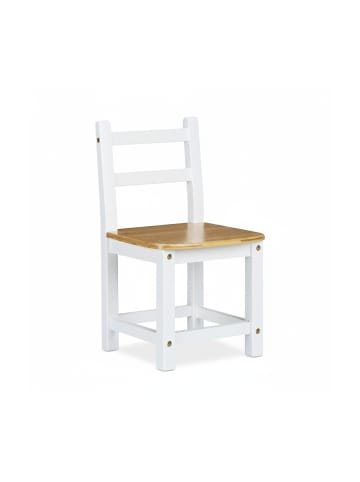 relaxdays Kinderstuhl in Weiß - (B)28,5 x (H)50 x (T)28 cm