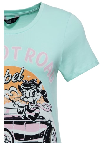 Queen Kerosin Queen Kerosin T-Shirt The Hot Road Rebel in mint