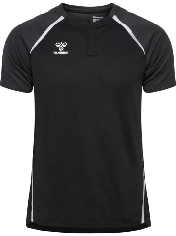 Hummel Druckknopf Polo Hmllead Herren in BLACK/ASPHALT