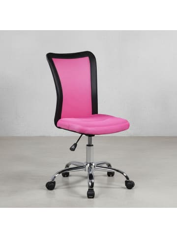 KADIMA DESIGN Kinder-Schreibtischstuhl SALERNO für Kinder ab 6 mit Lehne Rollen in Pink