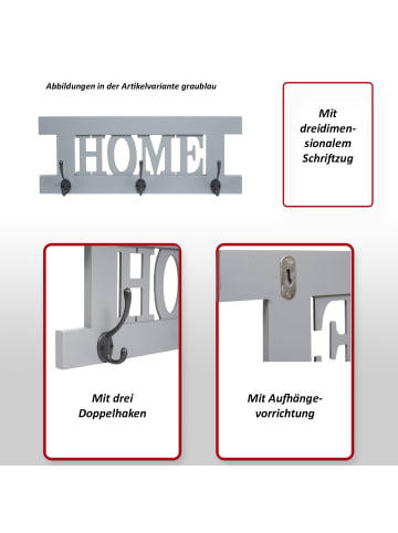 MCW Wandgarderobe C60 Home im Shabby-Look, Weiß, shabby