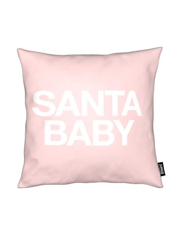 Juniqe Kissen "Santa Baby Pink" in Rosa & Weiß