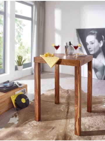 KADIMA DESIGN Bartisch MUMBAI Massivholz Sheesham 80 x 80 x 110 cm Bistro-Tisch