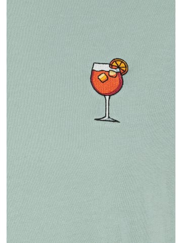 Eight2Nine Bequemes Kurzarm T-Shirt Fotodruck Casual in Hellgrün