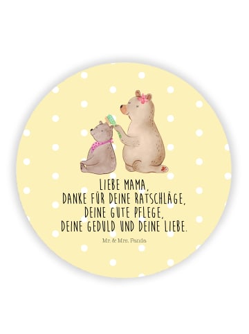Mr. & Mrs. Panda magnet Bär Kind mit Spruch in Gelb Pastell