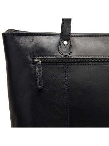 The Chesterfield Brand Ferrera Shopper Tasche Leder 38 cm Laptopfach in black